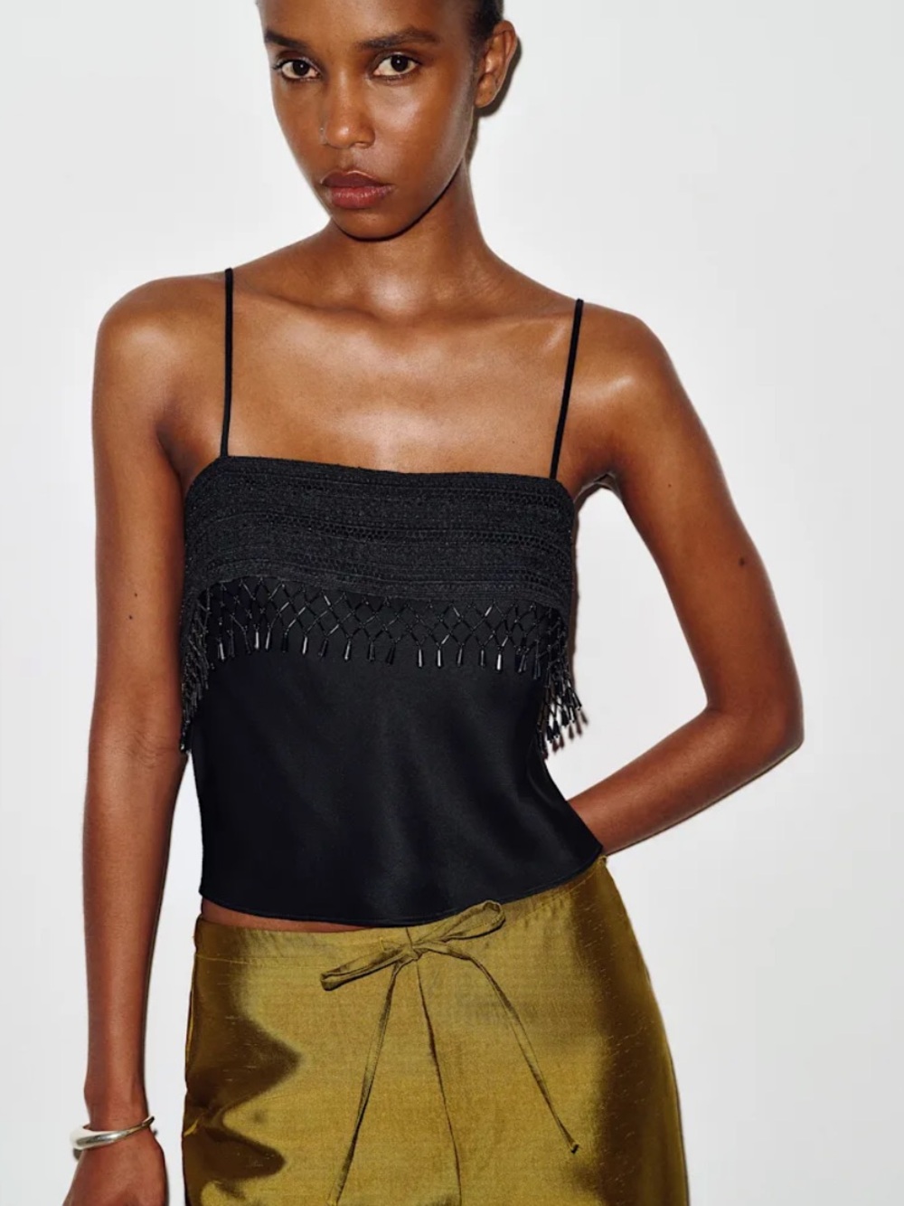 Reformation Slyvette Satin Top